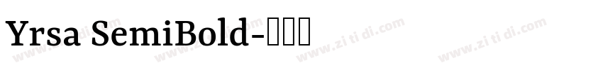 Yrsa SemiBold字体转换